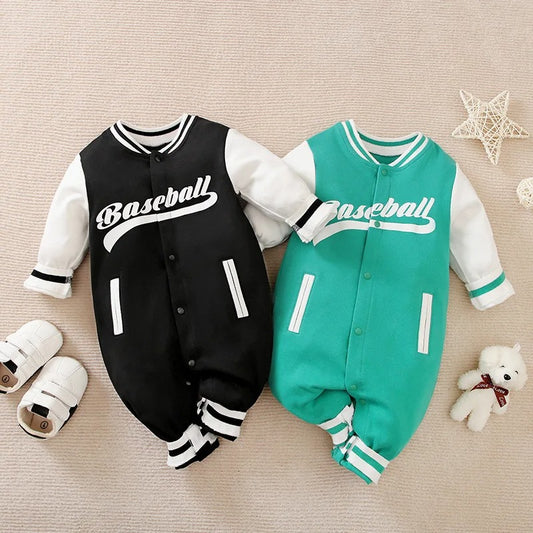 Baseball Team Costume Baby Romper - Sporty Bodysuit for Baby Boys by Baby Dream